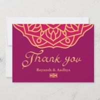 Gold Magenta Mandala Indian Wedding