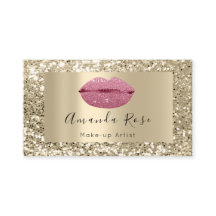 Gold MAKE-UP ARTIST Rose KISS LIPS GLITZER