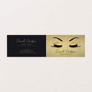 Gold Makeup Artist Beauty Falted Business Card Visitenkarten