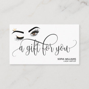 Gold Makeup Augenbraun Schönheitssalon Geschenkkar Visitenkarte