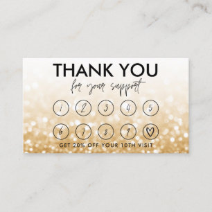 Gold Makeup Hair Logo Loyalty Card Visitenkarte