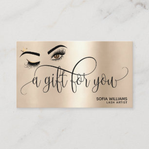 Gold Makeup Wink Eye Beauty Salon Geschenkkarte Visitenkarte