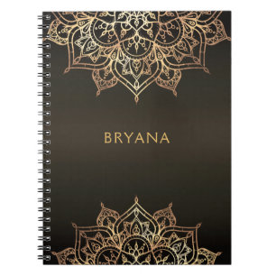Gold Mandala Braun Bronze Schick Glamour Modern Gl Notizblock