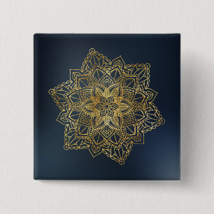 Gold Mandala Button