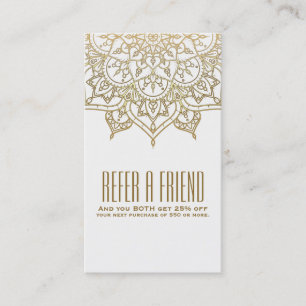 Gold Mandala Chic Freund werben Empfehlung