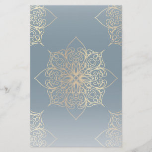 Gold Mandala Damask Muster Briefpapier