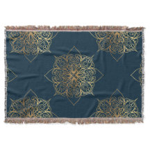 Gold Mandala Damask Muster