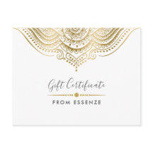 Gold Mandala Geschenkgutachten Design