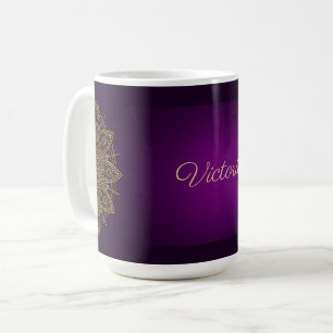 Gold Mandala Mit Monogramm Coffee Tasse