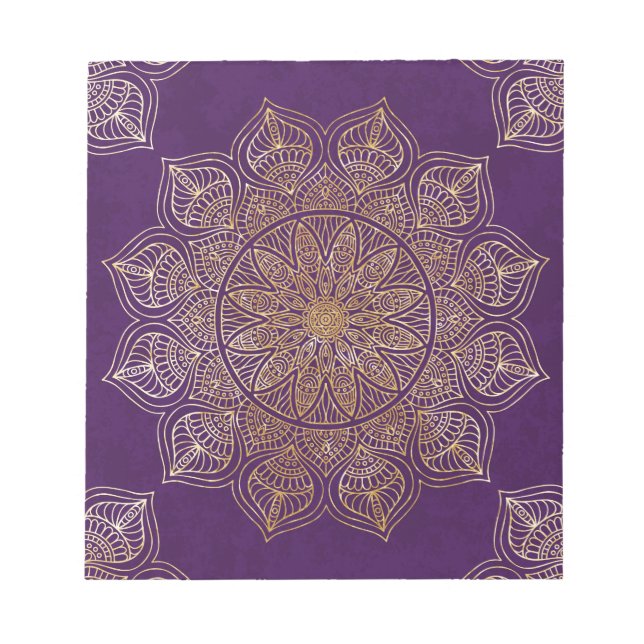 Gold Mandala Notizblock (Vorderseite)