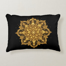Gold Mandala Pillow Luxury Decorative Throw Dekokissen