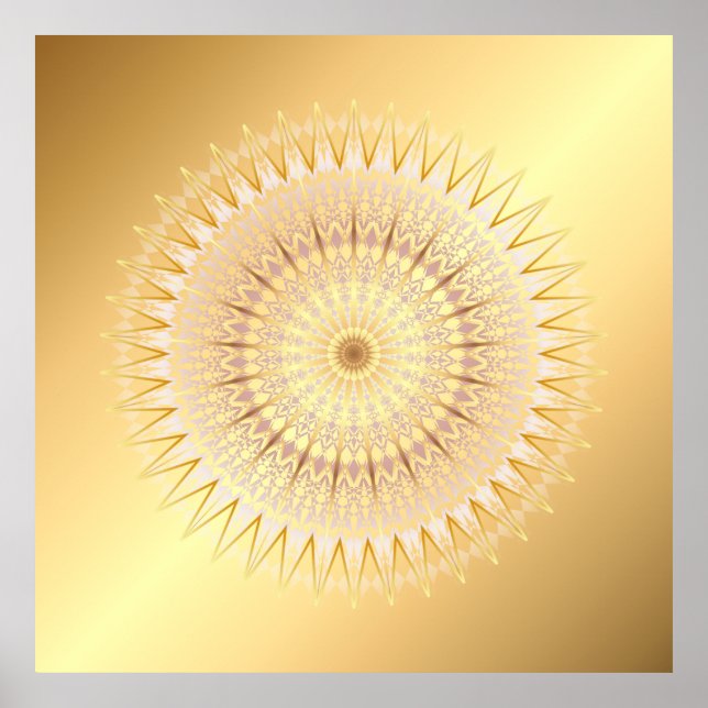 Gold Mandala Poster (Vorne)