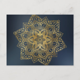 Gold Mandala Postkarte