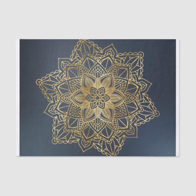 Gold Mandala Seidenpapier (Vorderseite)