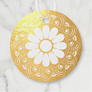 Gold-Mandala-Tabelle Geschenkanhänger