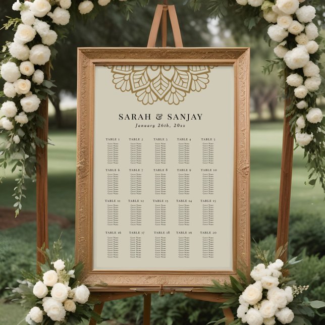 Gold Mandala Wedding Chart Poster (Von Creator hochgeladen)