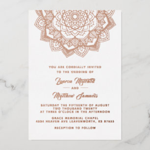 Gold Mandala Wedding Foil Einladung
