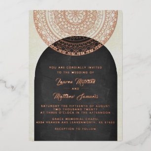 Gold Mandala Wedding Foil Einladung
