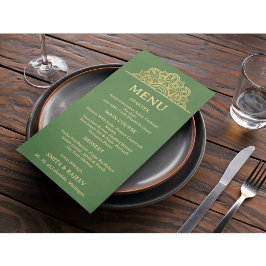 Gold Mandala Wedding Menu Card Menükarte
