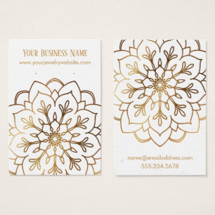 Gold Mandala & White Ohrring Display Cards