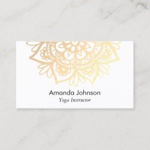 Gold Mandala Yoga Instructor Visitenkarte