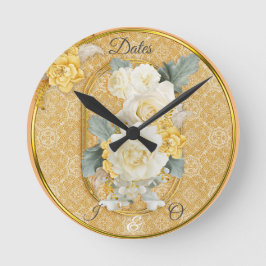 Gold-Mandalas verschiedener geometrischer Circle-D Runde Wanduhr