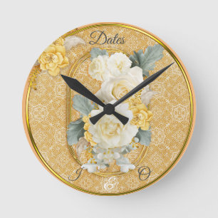 Gold-Mandalas verschiedener geometrischer Circle-D Runde Wanduhr