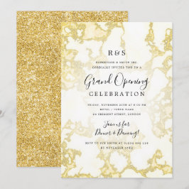 Gold Marble Glitzer Corporate Grand Opening Einladung