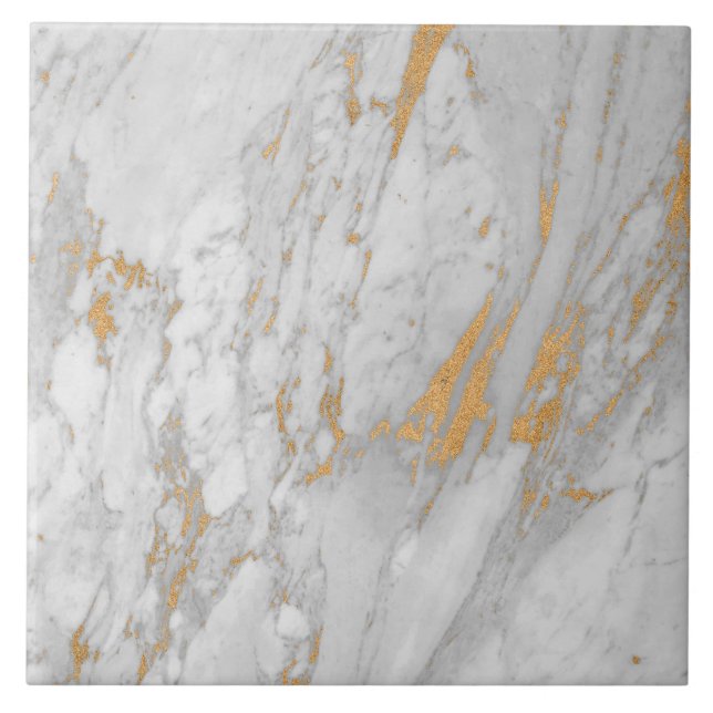 Gold Marble Pattern  Fliese (Vorderseite)