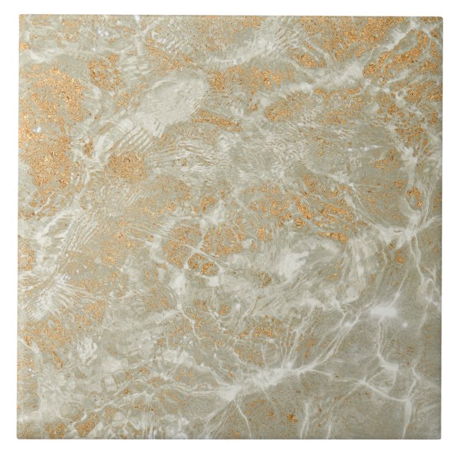 Gold Marble Pattern  Fliese (Vorderseite)