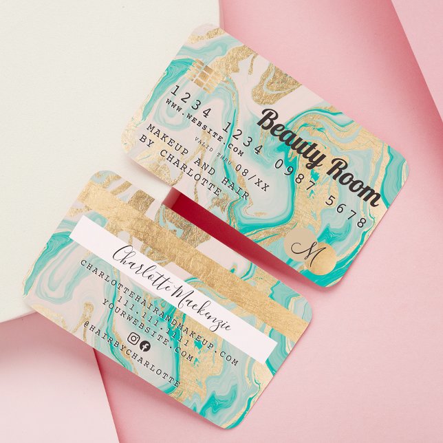 Gold-Marmor-Monografie der Kreditkarte Visitenkarte (Von Creator hochgeladen)