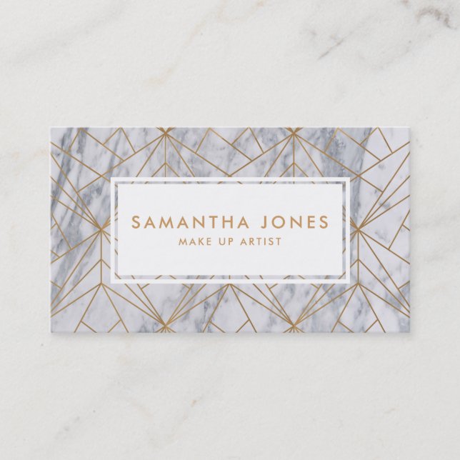 Gold-Marmor-Muster bilden künstlerische Visitenkar Visitenkarte (Vorderseite)