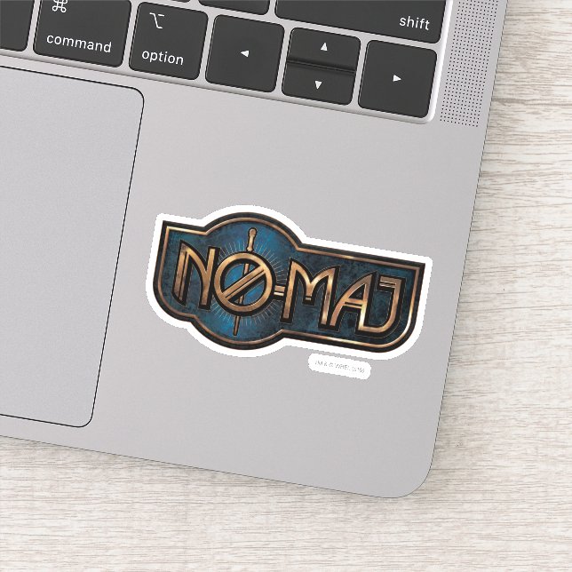 Gold & Marmor NO-MAJ™-Abzeichen Aufkleber (Detail)