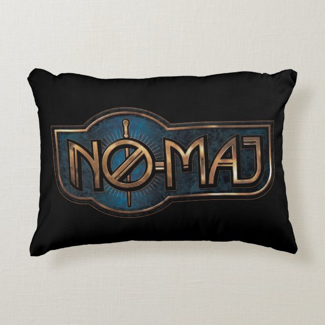 Gold & Marmor NO-MAJ™-Abzeichen Dekokissen (Vorderseite)