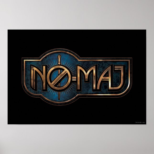 Gold & Marmor NO-MAJ™-Abzeichen Poster (Vorne)