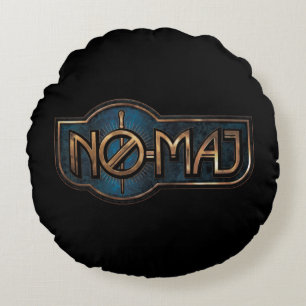 Gold & Marmor NO-MAJ™-Abzeichen Rundes Kissen