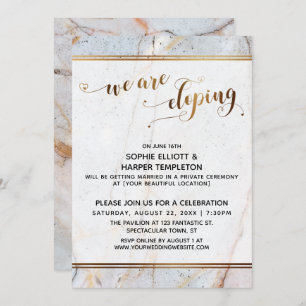 Gold Marmor wir verlocken Gold Hearts Calligraphie Einladung