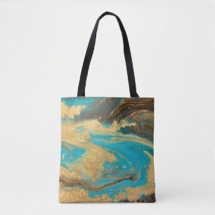 Gold Marmortextur Design. Blaue und goldene Marmel
