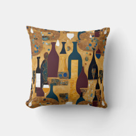 Gold Maroon Weinmuster Kissen