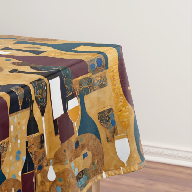 Gold Maroon Weinmuster Tischdecke (Beispiel)