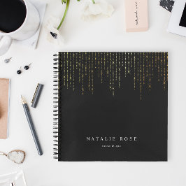Gold Marquee Personalisiert Notizbuch