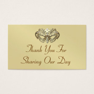 Gold Masquerade Elegante Gefallen Tag