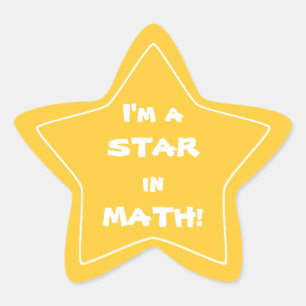 Gold Math Star Student Stern-Aufkleber