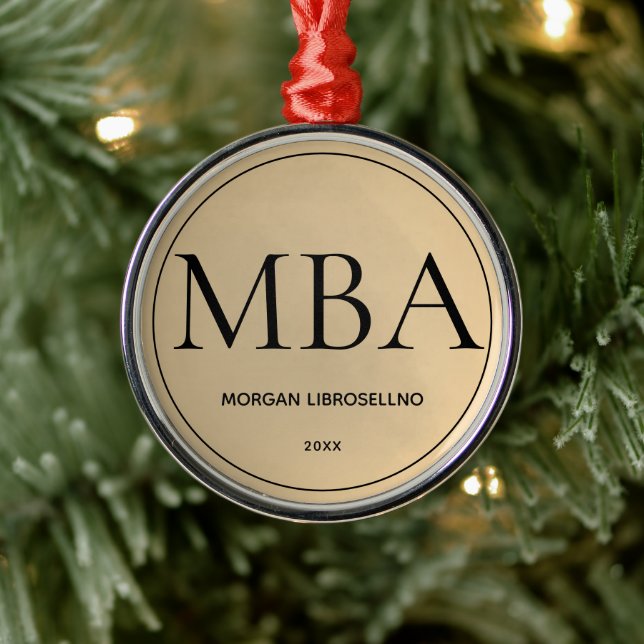 Gold MBA-Abschluss Ornament Aus Metall (Baum)