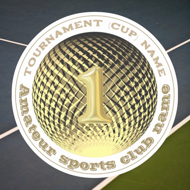 Gold Medaille 1. Platz Gewinner Rundaufkleber Aufkleber (Von Creator hochgeladen)