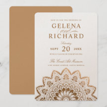 Gold Medallion Shimmer Mandala Wedding