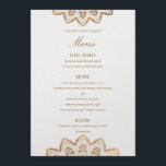 Gold Medallion Shimmer Wedding Menu Card Menükarte<br><div class="desc">perfekt für jeden Anlass; Papiertyp optional</div>