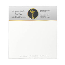Gold Medical Beruflich Hygieia Bowl Notizblock