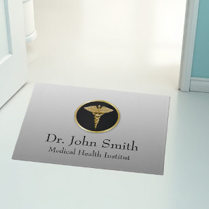 Gold Medical Caduceus - Doormat Fußmatte
