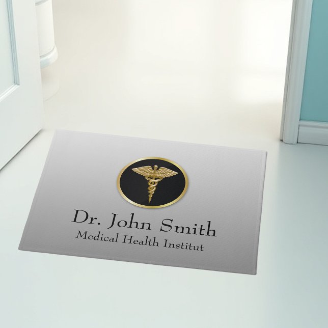 Gold Medical Caduceus - Doormat Fußmatte (Von Creator hochgeladen)